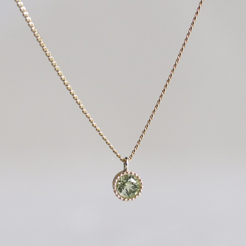 Peridot birthstone necklace [P033K18/K10PE]