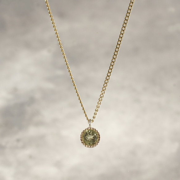 Peridot birthstone necklace [P033K18/K10PE] 2枚目の画像