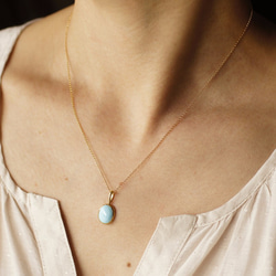 K18 Turquoise pendant [P068K18YG] 第2張的照片