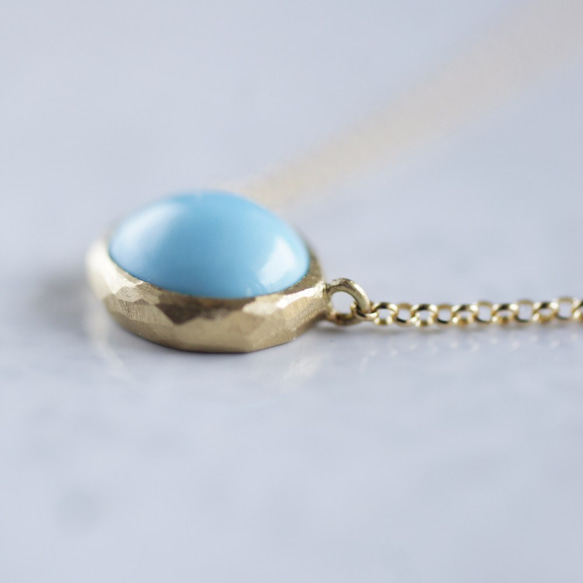 K18 Turquoise pendant [P068K18YG] 第4張的照片