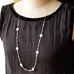 Vintage beads long necklace {OP153} 第2張的照片
