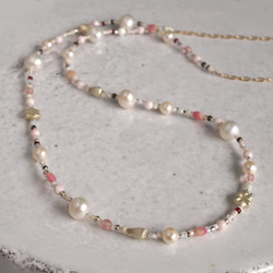 Vintage beads long necklace {OP154} 1枚目の画像