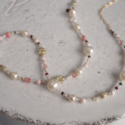 Vintage beads long necklace {OP154} 3枚目の画像