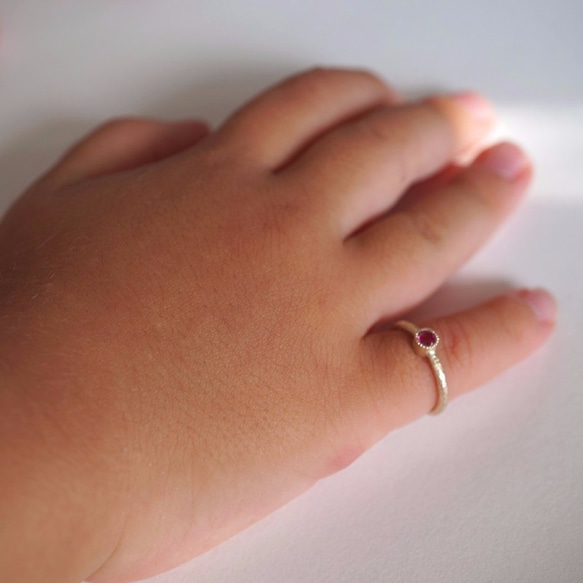 Birthstone baby ring {R050babyK10/K18} 第1張的照片