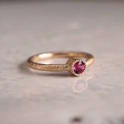 Ruby baby ring {R050babyK10(RB)} 第4張的照片