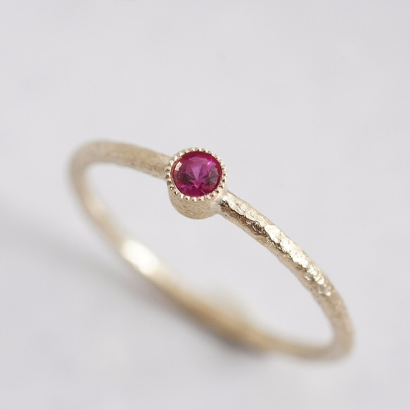 Ruby baby ring {R050babyK10(RB)} 第5張的照片