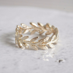 加工オーダー　Olive leaf ring {R066K10} 2枚目の画像