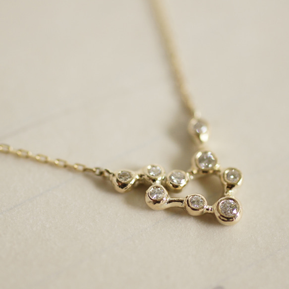 Stardust 9 stones necklace [P056K10/K18] 第3張的照片