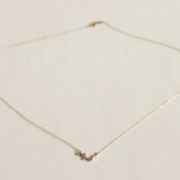 Stardust 5 stones necklace [P055K10/K18] 3枚目の画像