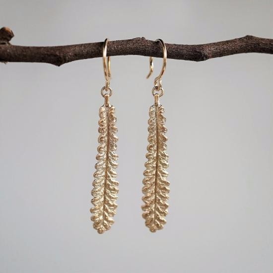 Lavender leaf earrings [EP056K10]
