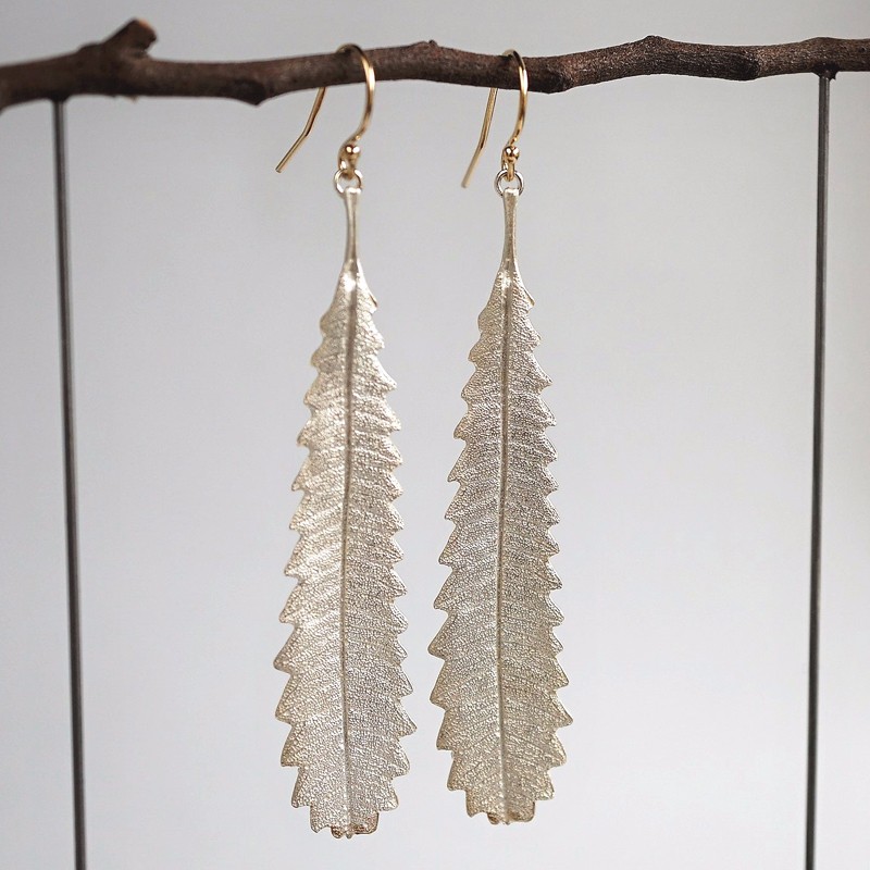 Banksia leaf earrings [EP055SV]