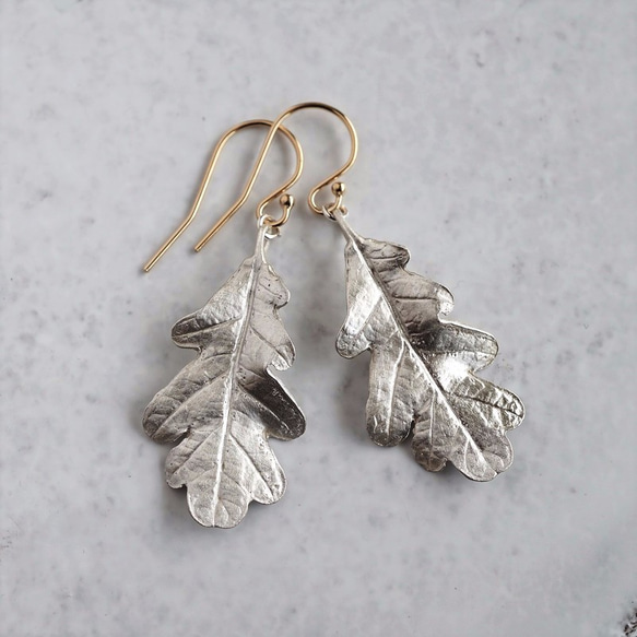 Oak leaf earrings [EP053SV] 3枚目の画像