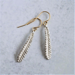 Lavender leaf earrings {EP056SV} 2枚目の画像