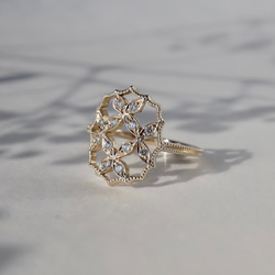 4 petal flower ring Ⅲ[R071K10YG/K18YG] 5枚目の画像