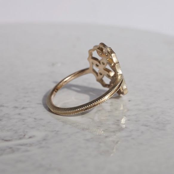 4 petal flower ring Ⅲ[R071K10YG/K18YG] 6枚目の画像