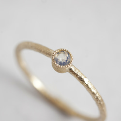 Moon stone birthstone ring {R050K18/K10MS} 第2張的照片