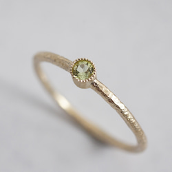 Peridot birthstone ring {R050K10/K18PD} 第1張的照片