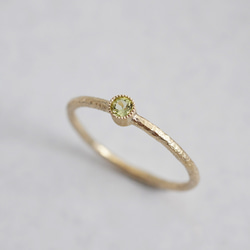 Peridot birthstone ring {R050K10/K18PD} 第2張的照片