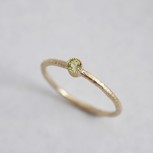 Peridot birthstone ring [R050K18/K10PD] 2枚目の画像