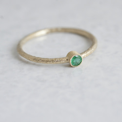 Emerald birthstone ring {R050K18/K10EM} 第1張的照片