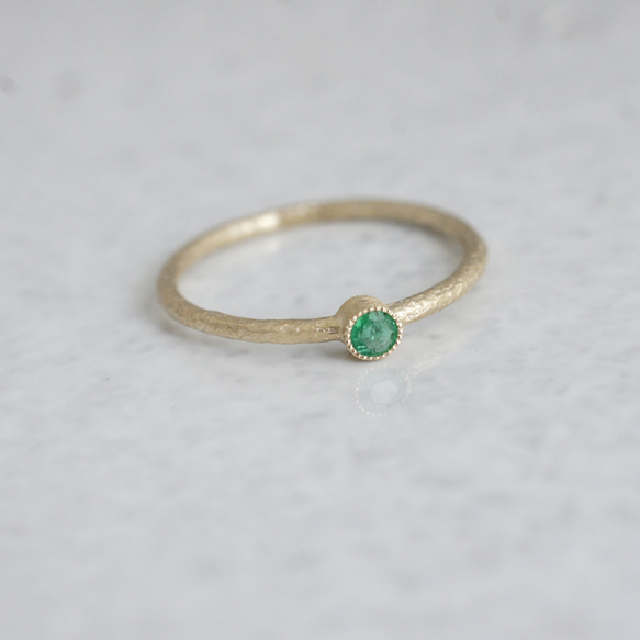Emerald birthstone ring [R050K18/K10EM] 2枚目の画像