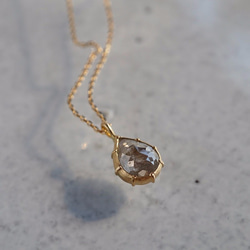 -sold- K18 Rose cut diamond pendant [OP703K18YG] 2枚目の画像