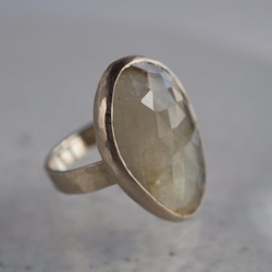 Olive color sapphire ring [OP707K10YG] 第1張的照片