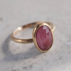 Pink sapphire ring [OP710K10YG] 第1張的照片