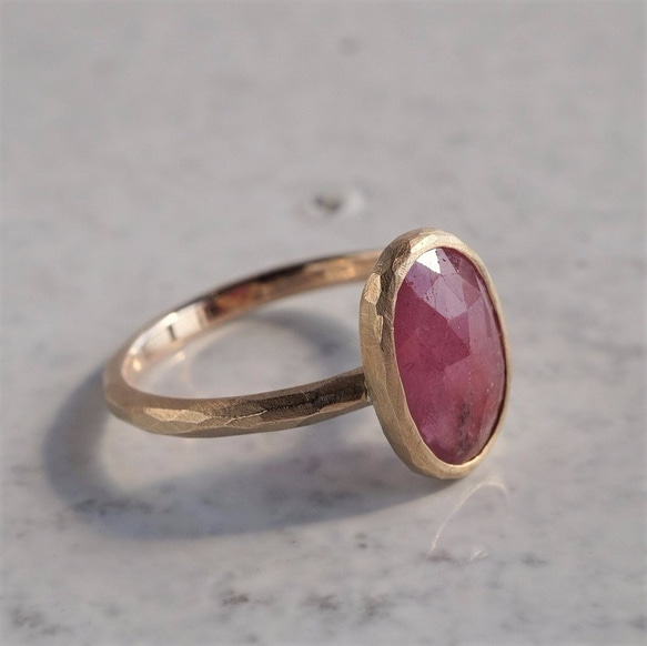 Pink sapphire ring [OP710K10YG] 第2張的照片