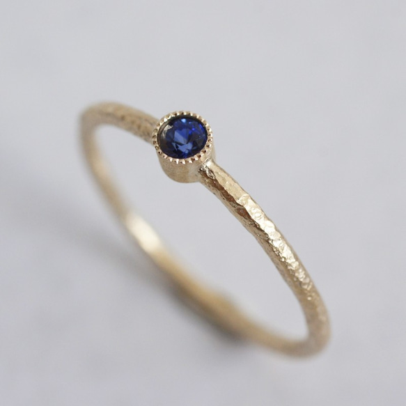 h様専用　K10WG Sapphire birthstone ring {R050K10(SP)} 2枚目の画像