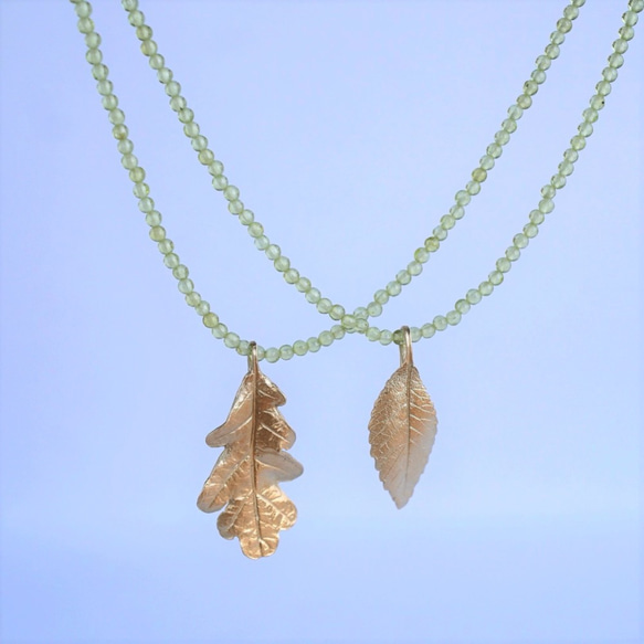 Elm leaf necklace {P078K10（NS)} 第4張的照片