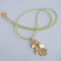 Oak leaf necklace {P077K10(NS)} 第3張的照片