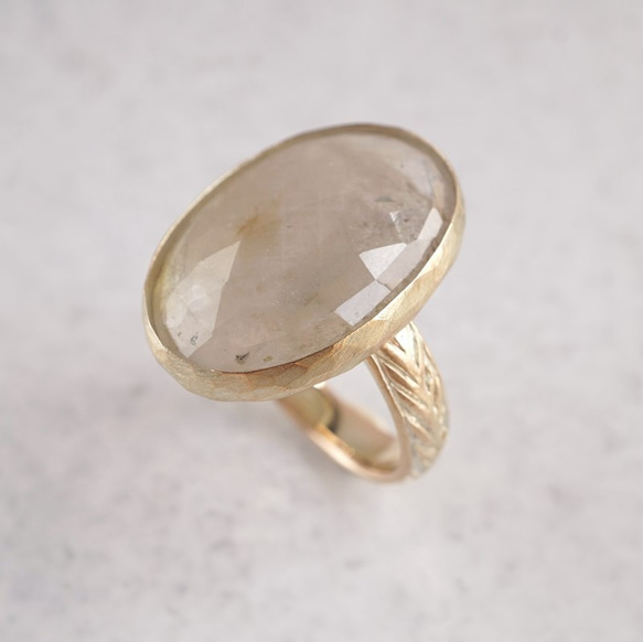 Natural sapphire Rosemary ring {OP715K10} 第1張的照片