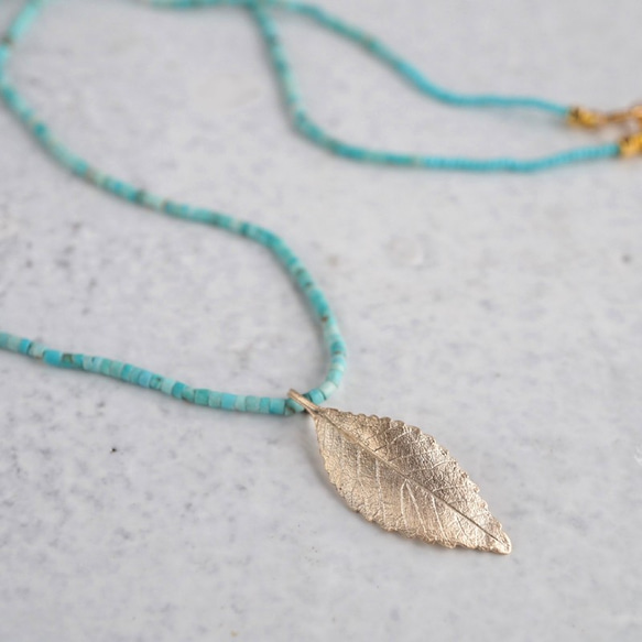 Elm small leaf necklace [P082K10(NS)] 1枚目の画像