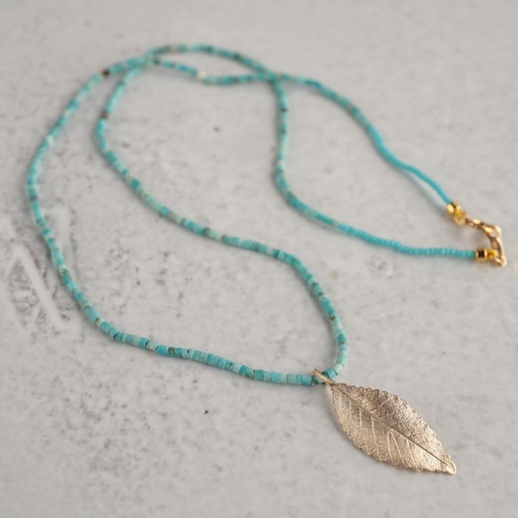 Elm small leaf necklace [P082K10(NS)] 3枚目の画像