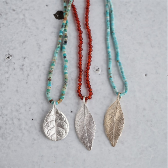 Elm small leaf necklace [P082K10(NS)] 5枚目の画像