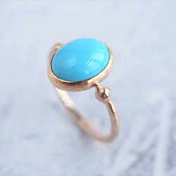 Turquoise ring [OP728K10YG] 第4張的照片