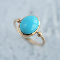 Turquoise ring [OP728K10YG] 第5張的照片