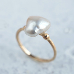 Tahitian baroque pearl ring [OP723K10YG] 1枚目の画像