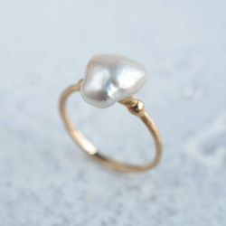 Tahitian baroque pearl ring [OP723K10YG] 2枚目の画像