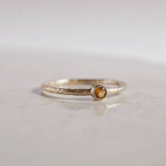 Citrine birthstone ring{R050K10/K18CT} 第2張的照片