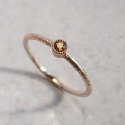 Citrine birthstone ring{R050K10/K18CT} 第5張的照片