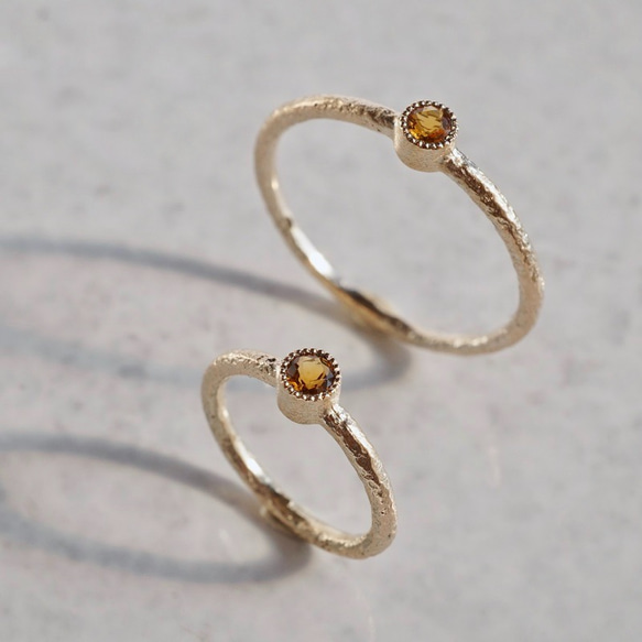 Citrine birthstone ring{R050K10/K18CT} 第8張的照片