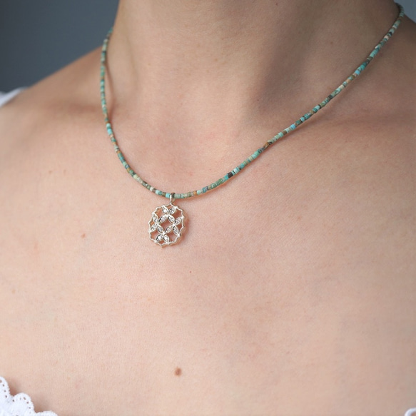 4 petal flower necklace Ⅲ [P066K10YG(NS)] 3枚目の画像