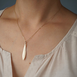 Olive leaf necklace [P072K10(NS)] 第5張的照片