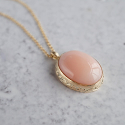 -sold- Pink coral necklace [OP735K10] 1枚目の画像