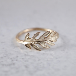 Daisy leaf ring {R080K10} 第3張的照片