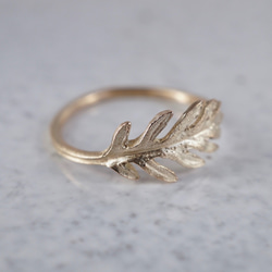 Daisy leaf ring {R080K10} 第4張的照片