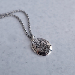 Silver initial necklace [P084SV] 3枚目の画像