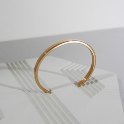 THE LAYERS Personalised Name 18K Rose Gold Minimal Bangle 1枚目の画像